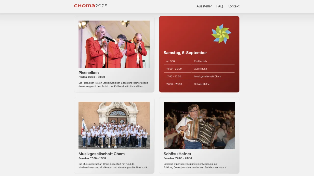 Choma Programm